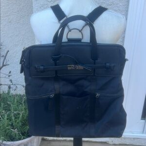 Francine Tech Collections Highline Black Nylon  Backpack Tote Bag